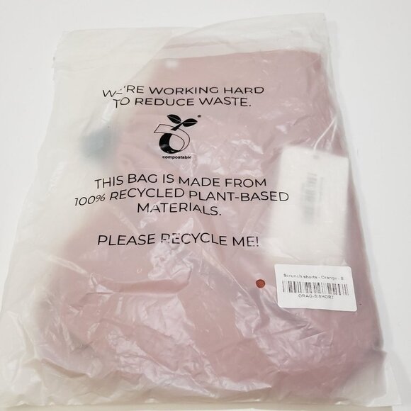 NWT For the Peach Gaia Scrunch Shorts in Orange Size S - Picture 6 of 7